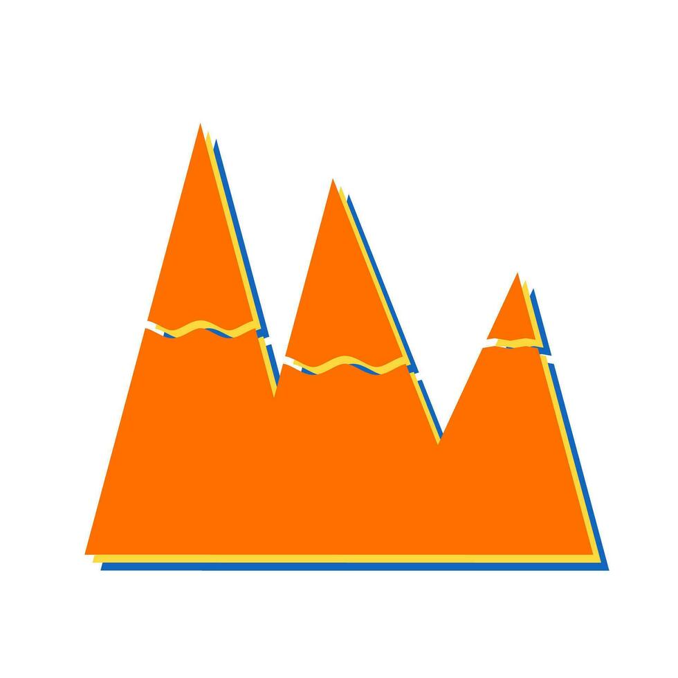 icono de vector de montaña superior de hielo