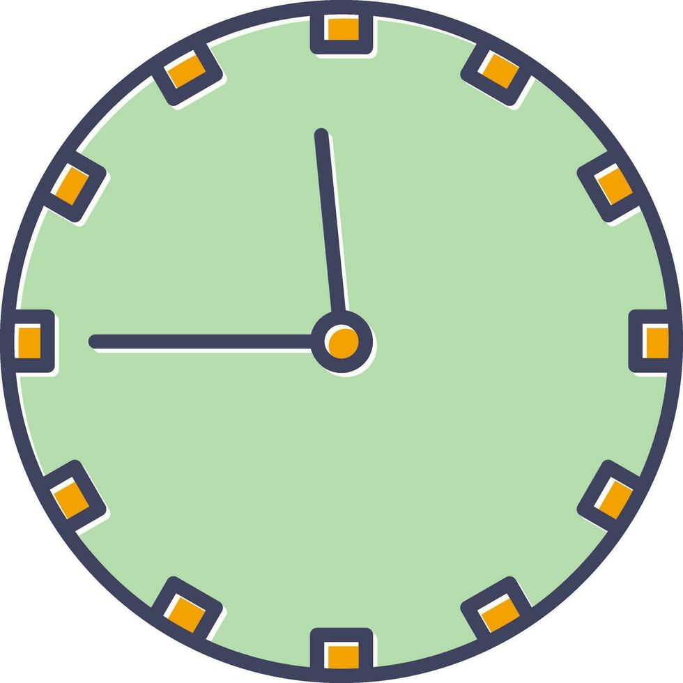 icono de vector de reloj de pared