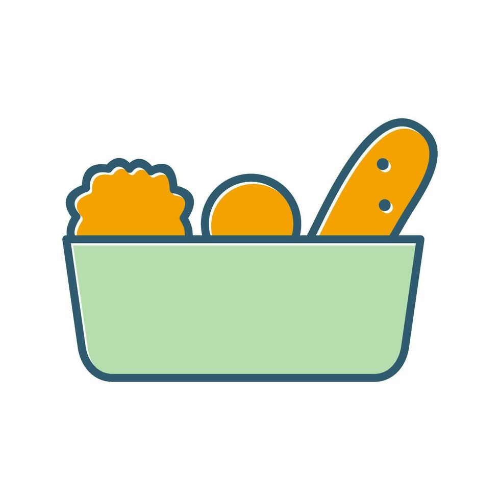 Vegetable Basket Vector Icon