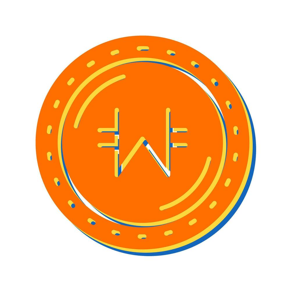 Won Currency Vector Icon
