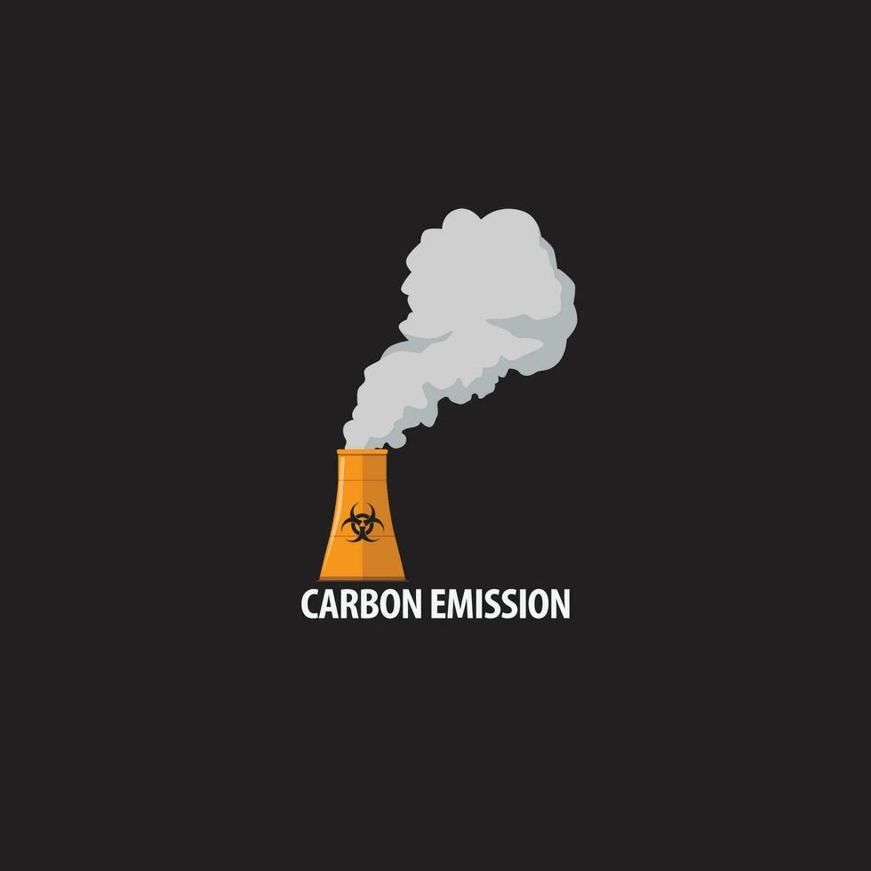 CO2 emission logo vector