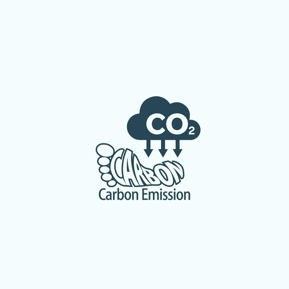 co2 emisión logo vector