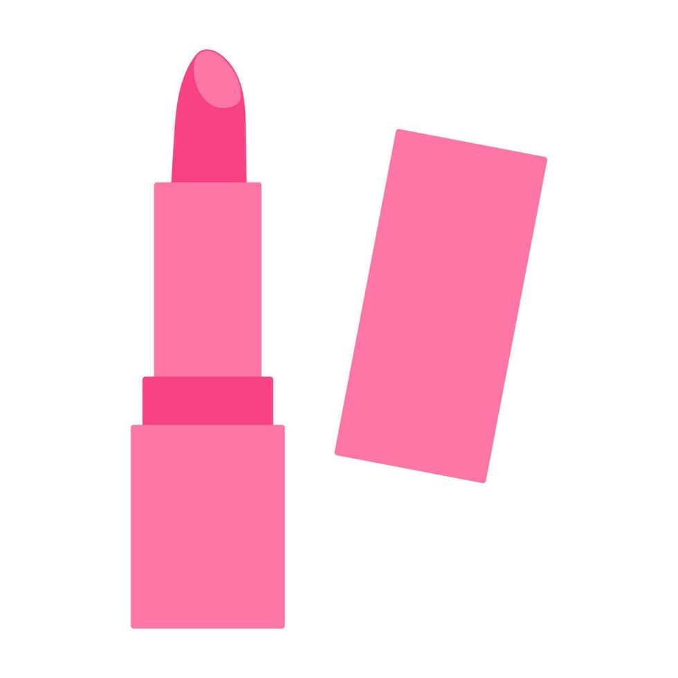 Pink lipstick isolated on white vector