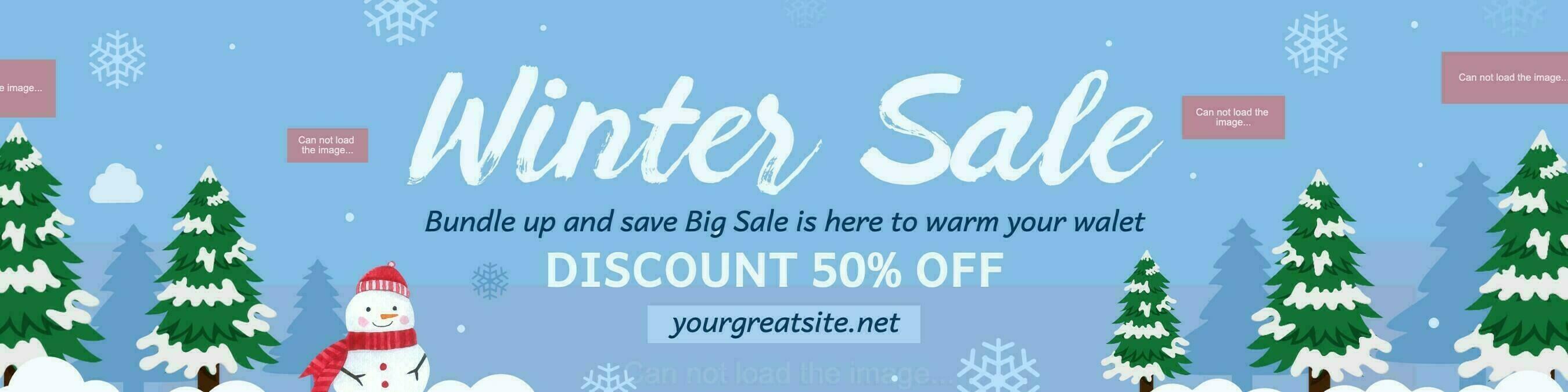 Seasonal Winter Sale LInkedin Banner template