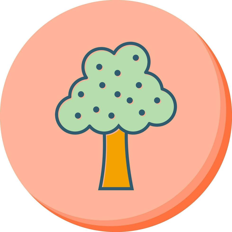 icono de vector de árbol frutal