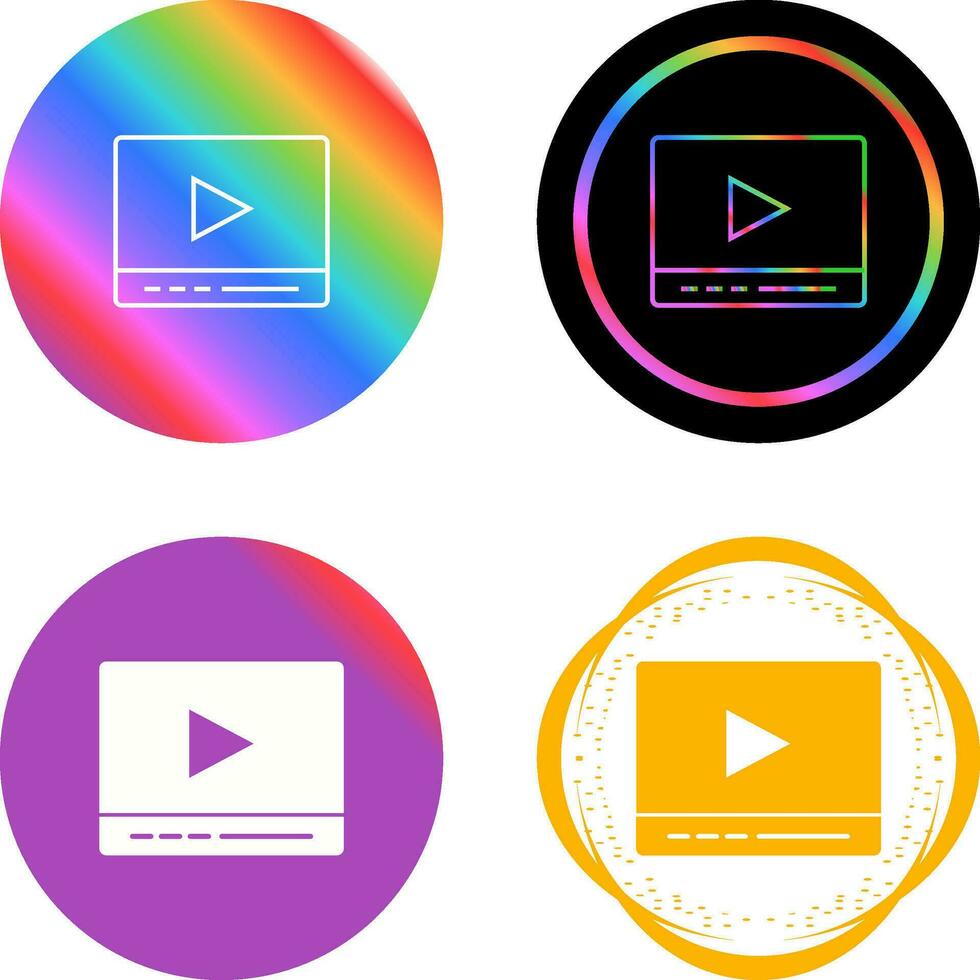 Video Player Vector Icon