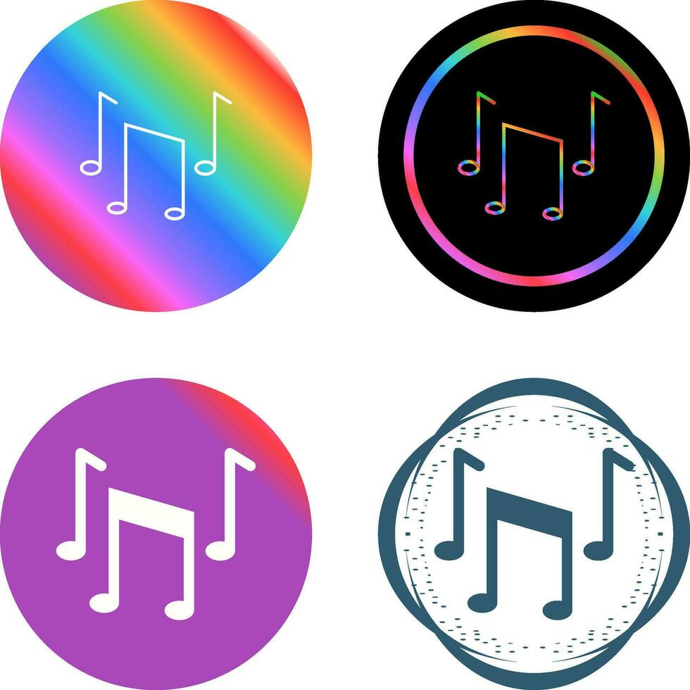 icono de vector de notas musicales