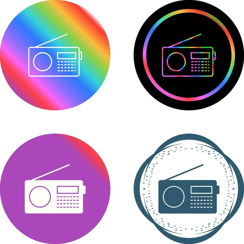 icono de vector de conjunto de radio