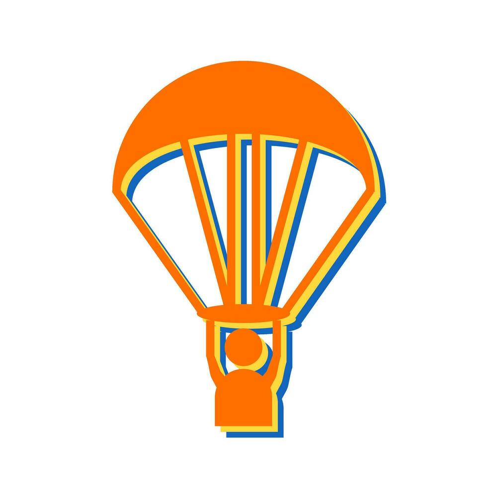 icono de vector de parapente