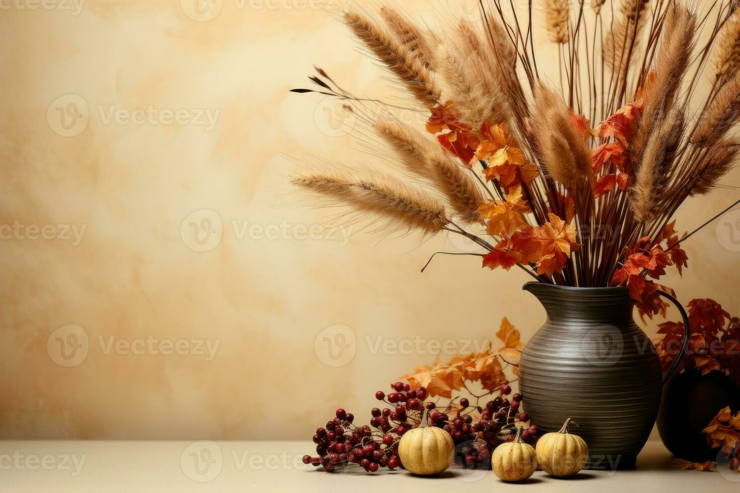 Thanksgiving Day Background AI Generated photo