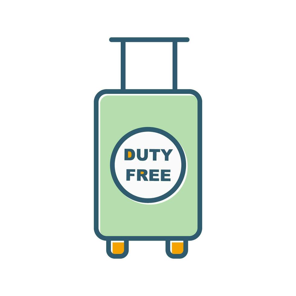 Duty Free Luggage Vector Icon