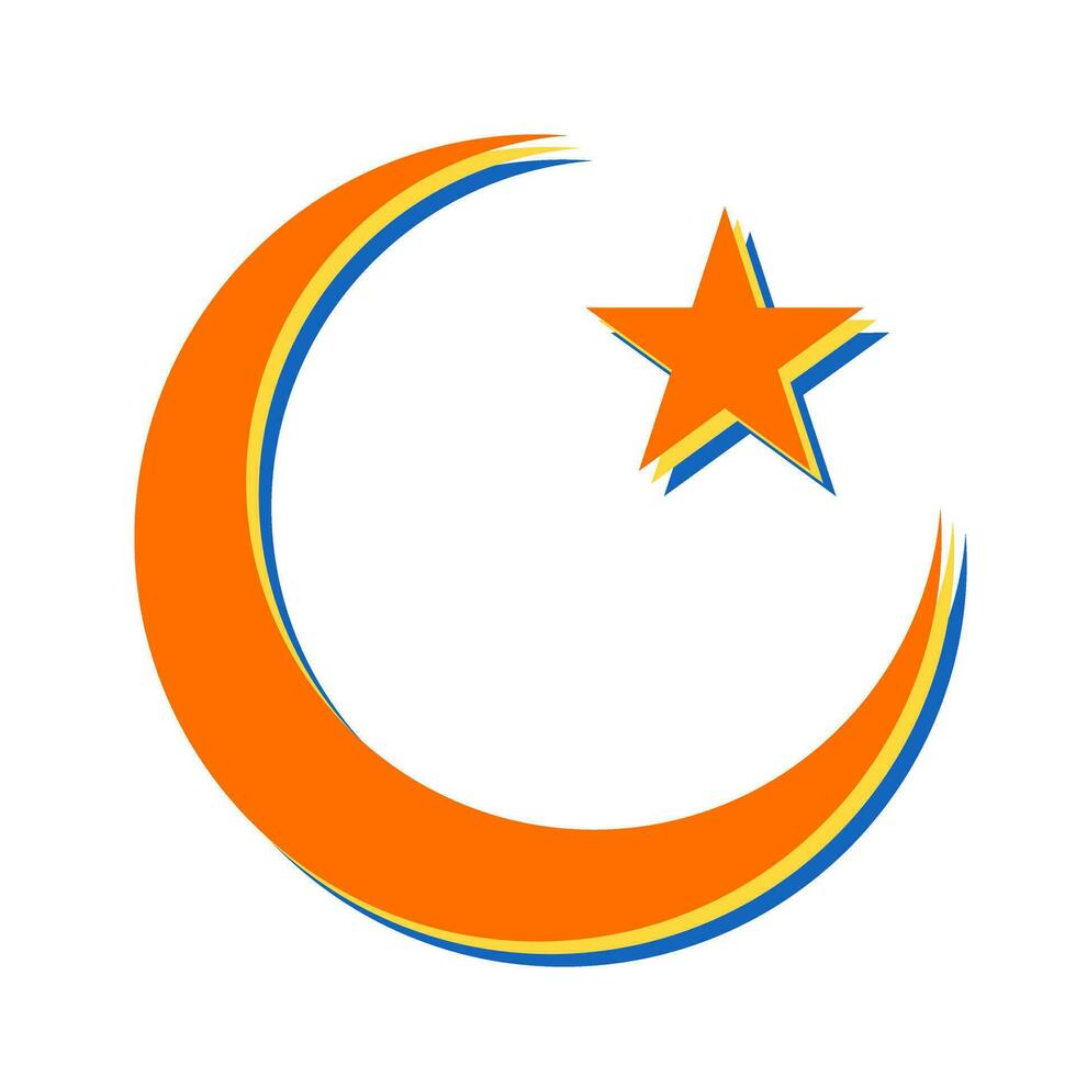 Moon and Star Vector Icon