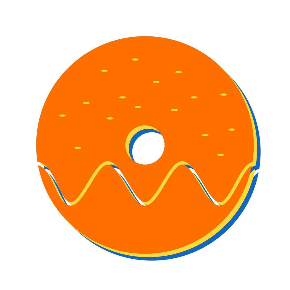 donut rociado vector icono