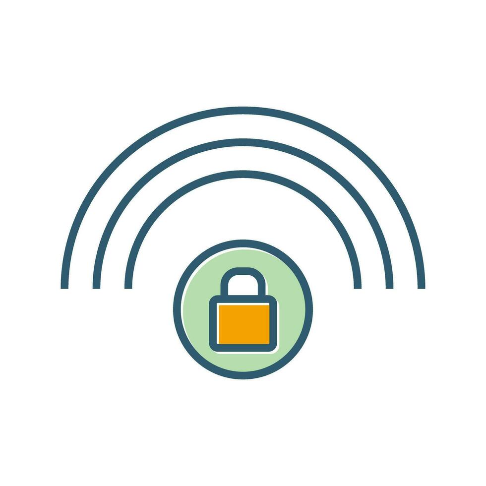Protected Wifi Vector Icon