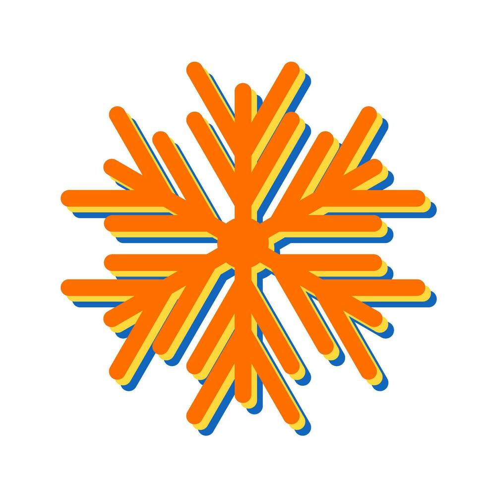 icono de vector de copo de nieve