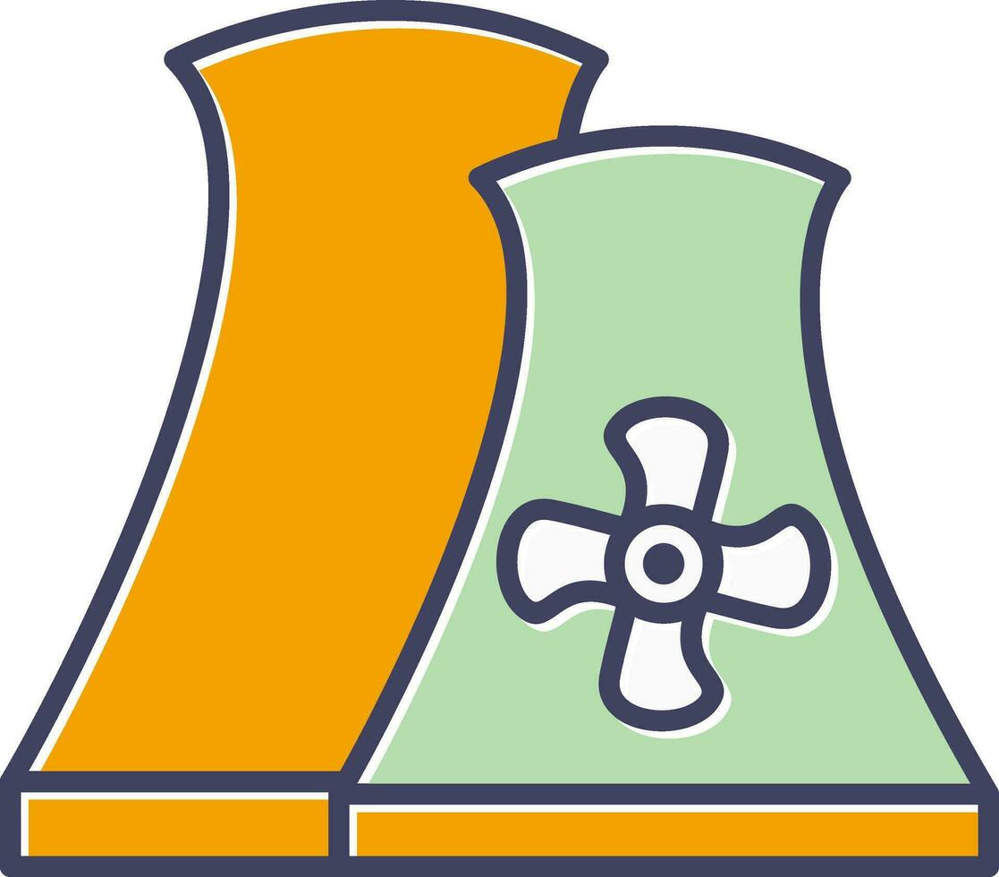 Nuclear Plant Vector Icon