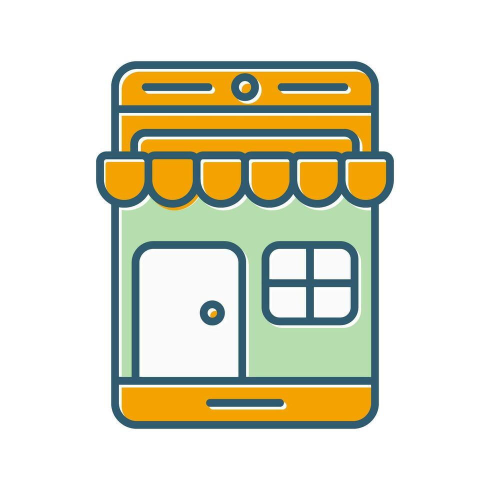 icono de vector de tienda online