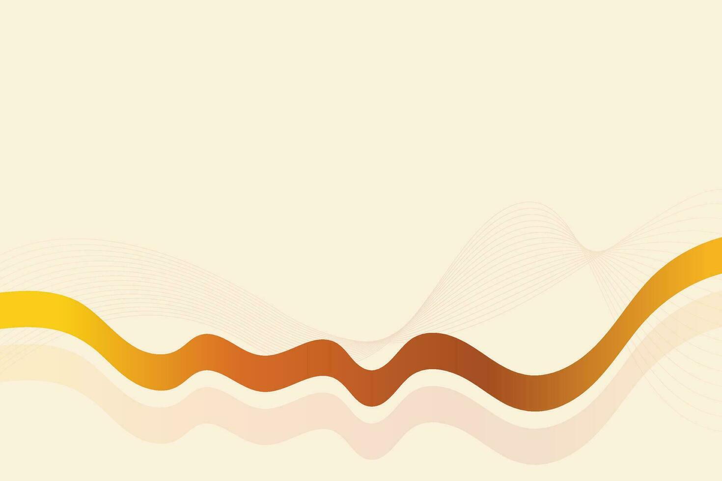 Wavy golden silk ribbon flow illustration vector