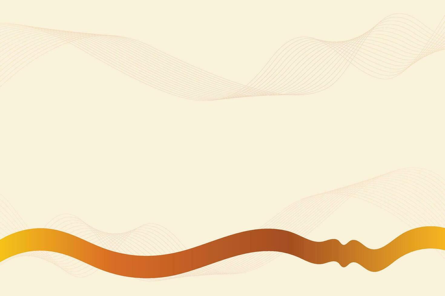 Wavy golden silk ribbon flow illustration vector