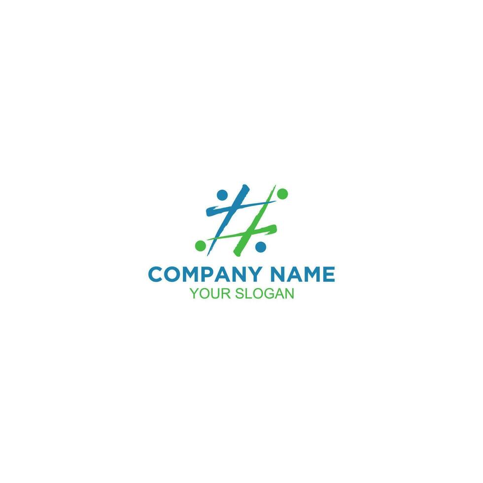 Hastag Unity Logo Design Vector