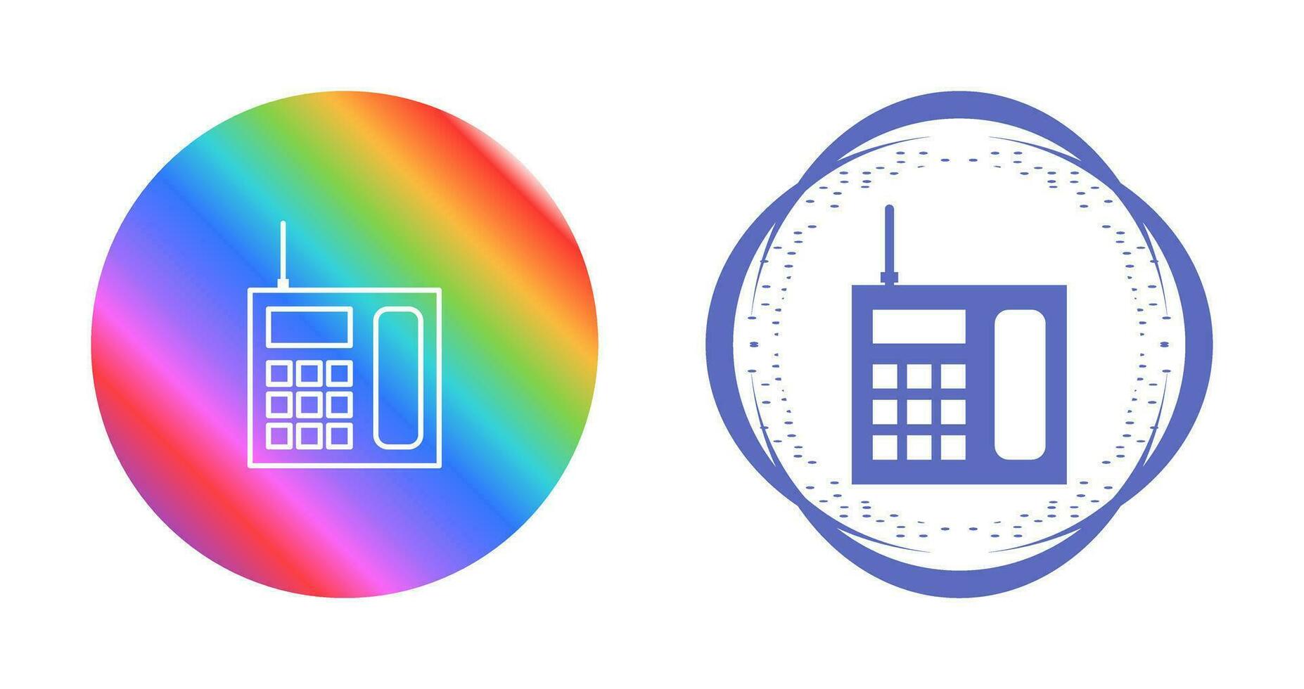 Wireless Landline Phone Vector Icon