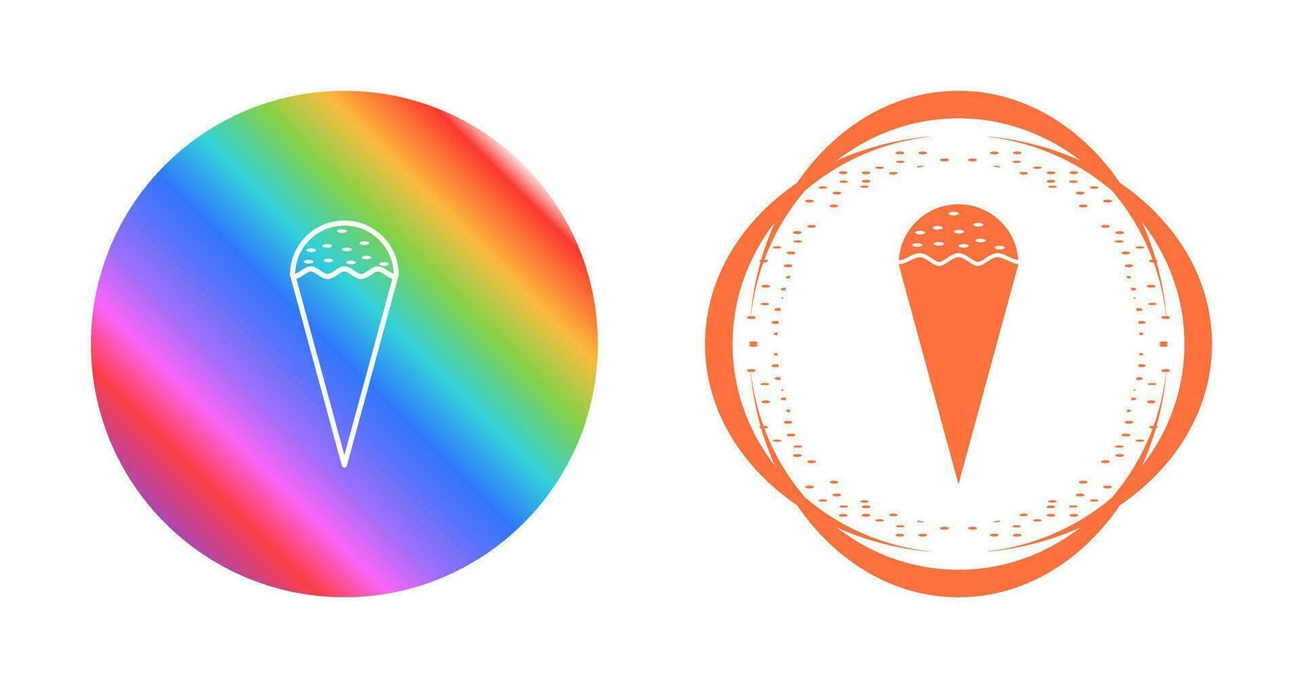 icono de vector de helado de cono