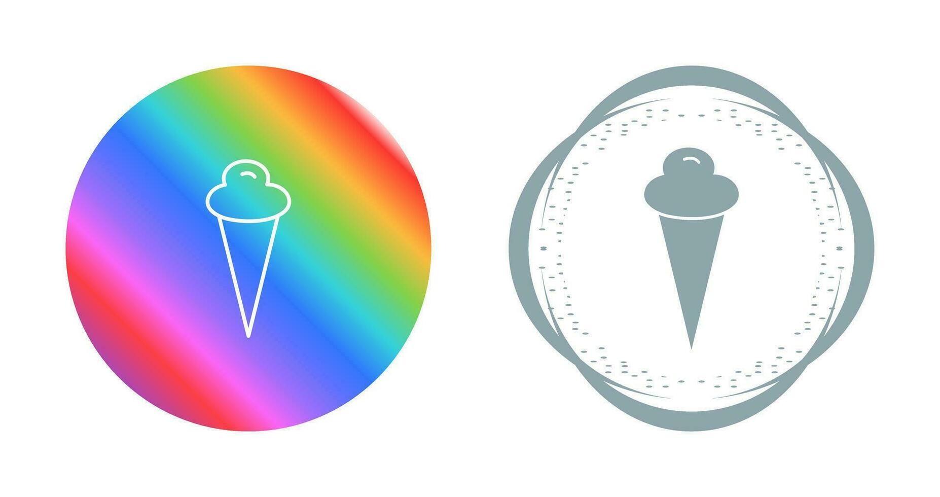 icono de vector de cono de helado