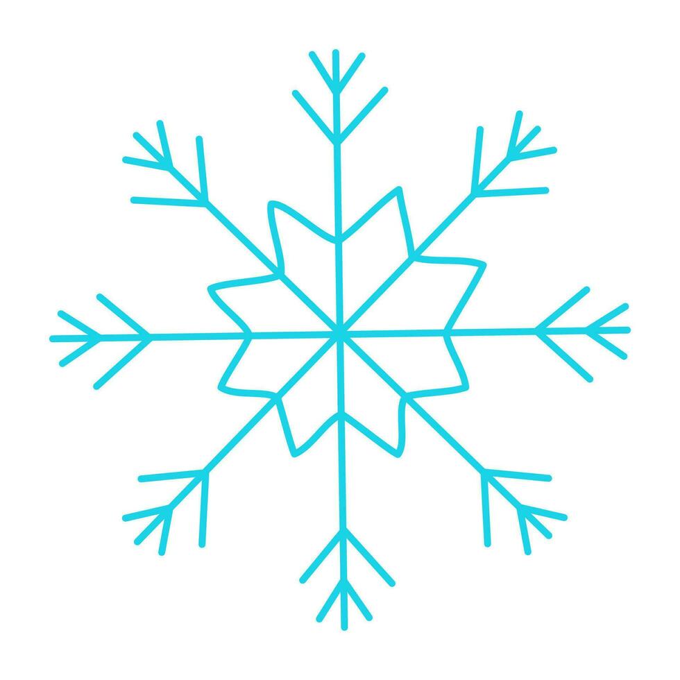 snowflake christmas winter cold pattern icon element vector