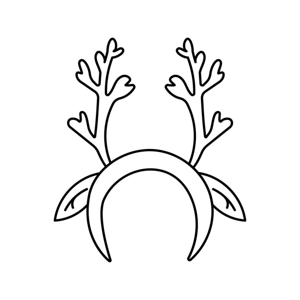 deer antler headband decoration christmas line i vector