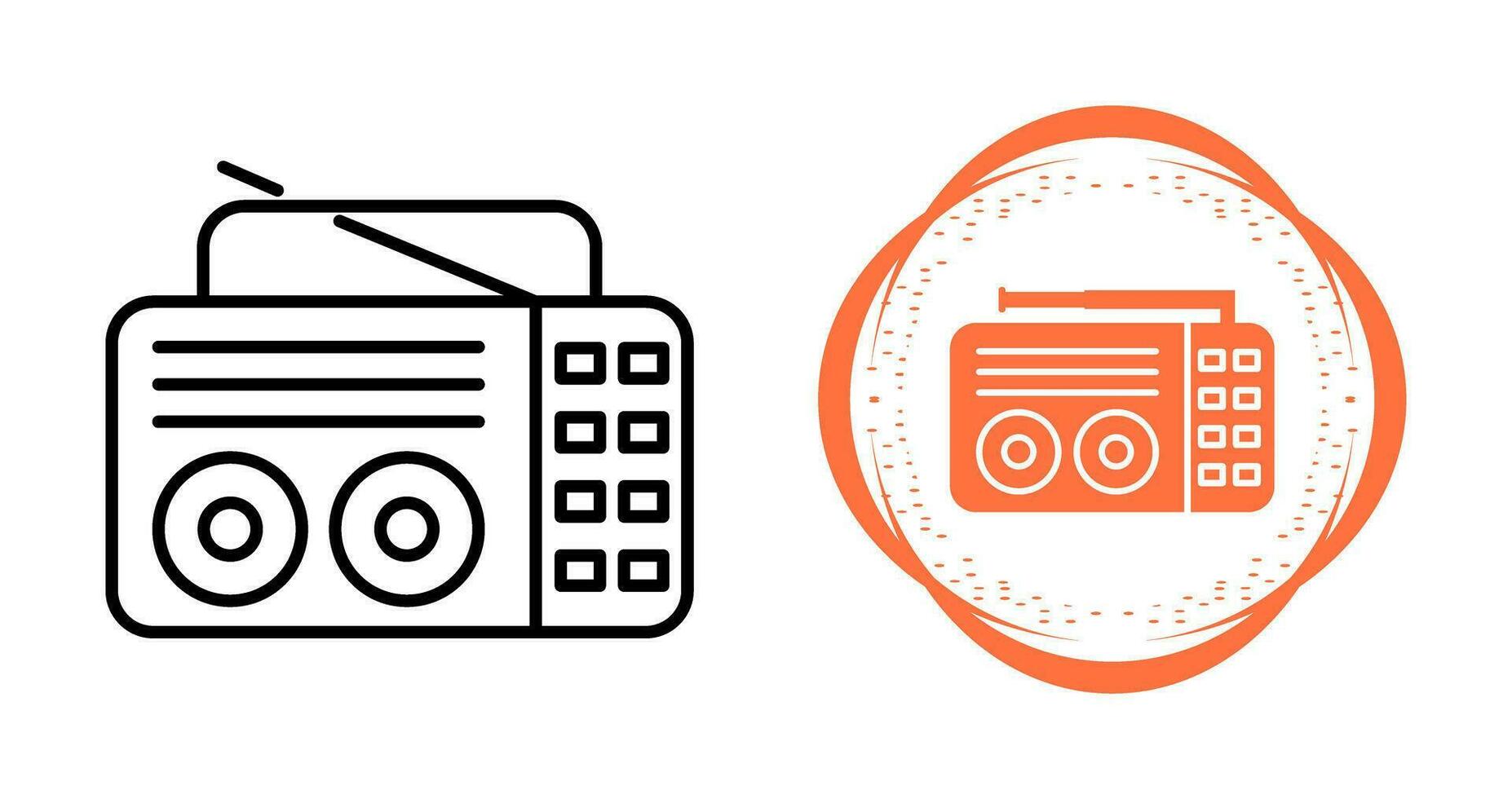 Old Radio Vector Icon