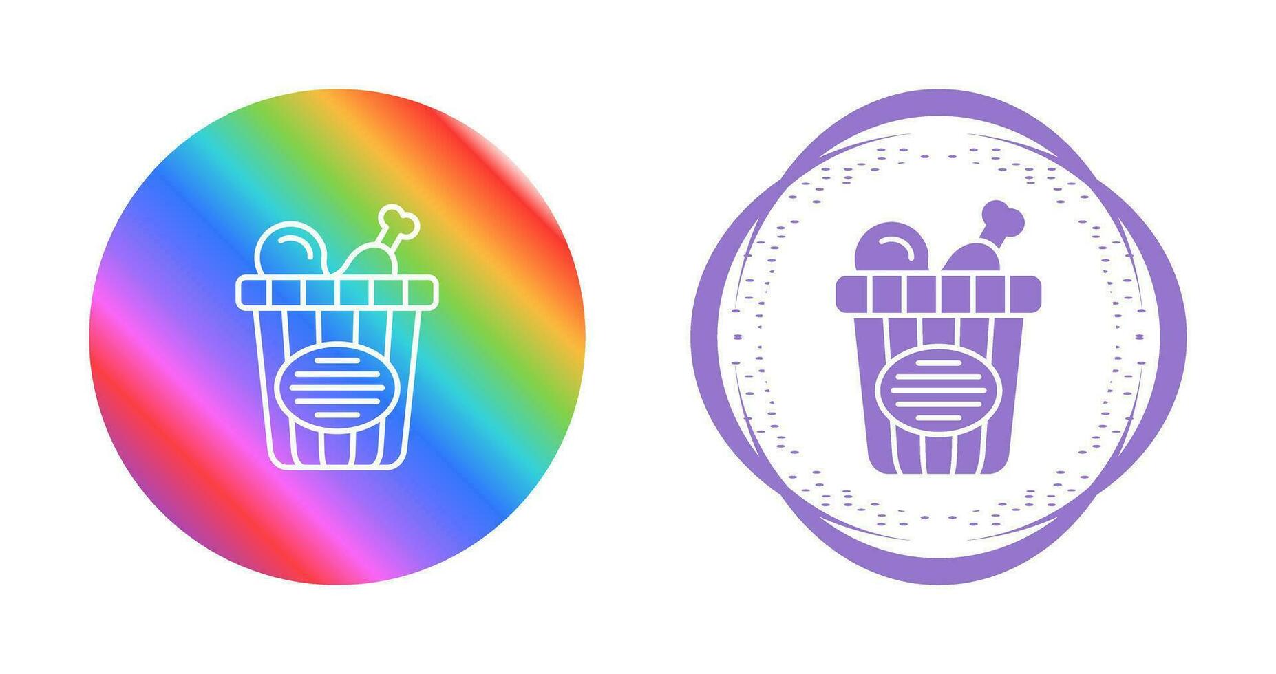 Chicken Bucket Vector Icon