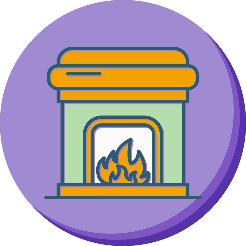 Fireplace Vector Icon