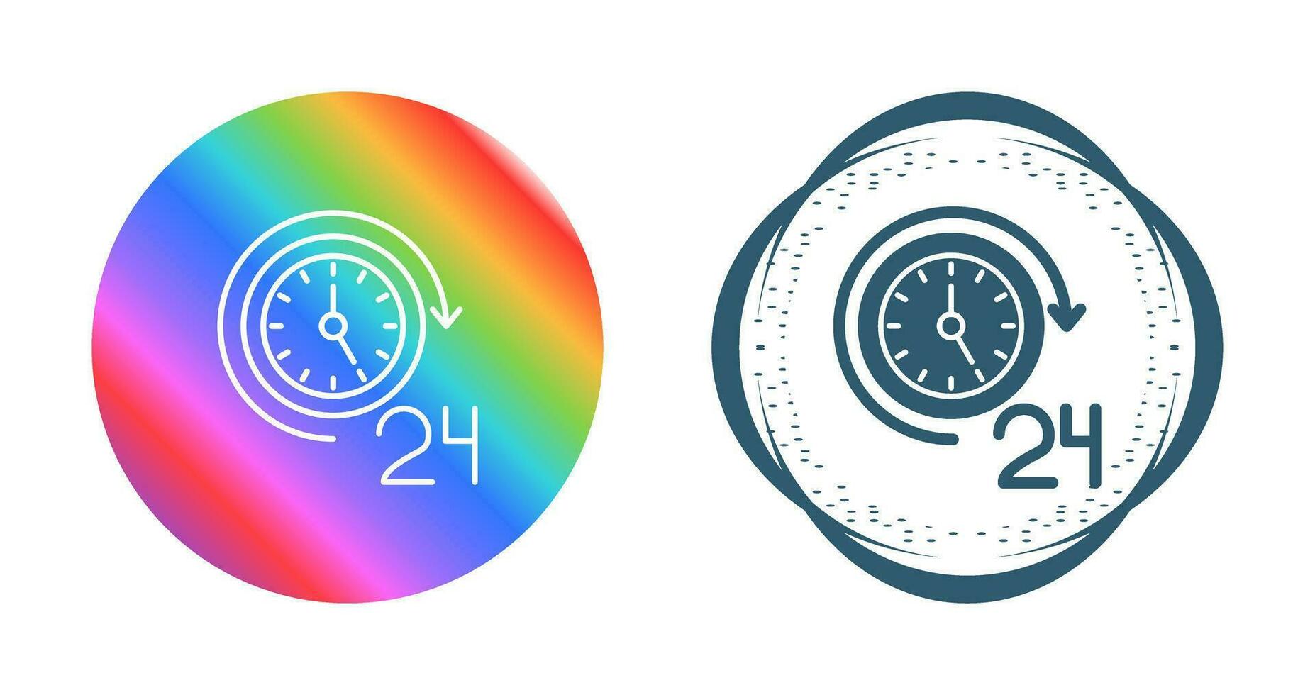 24 Hours Vector Icon