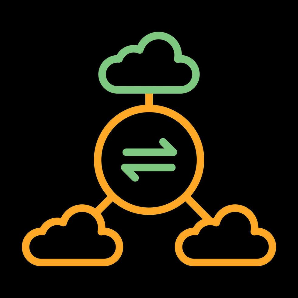 Multi-Cloud Vector Icon