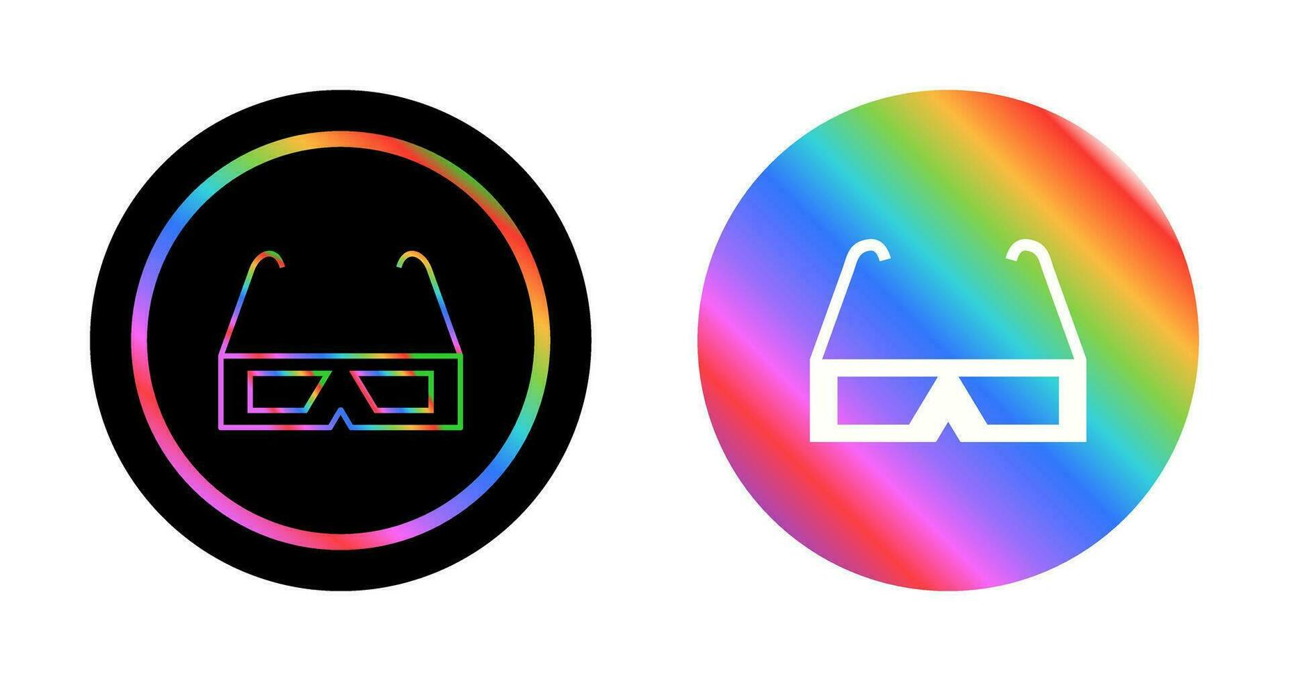 3D glasses Vector Icon
