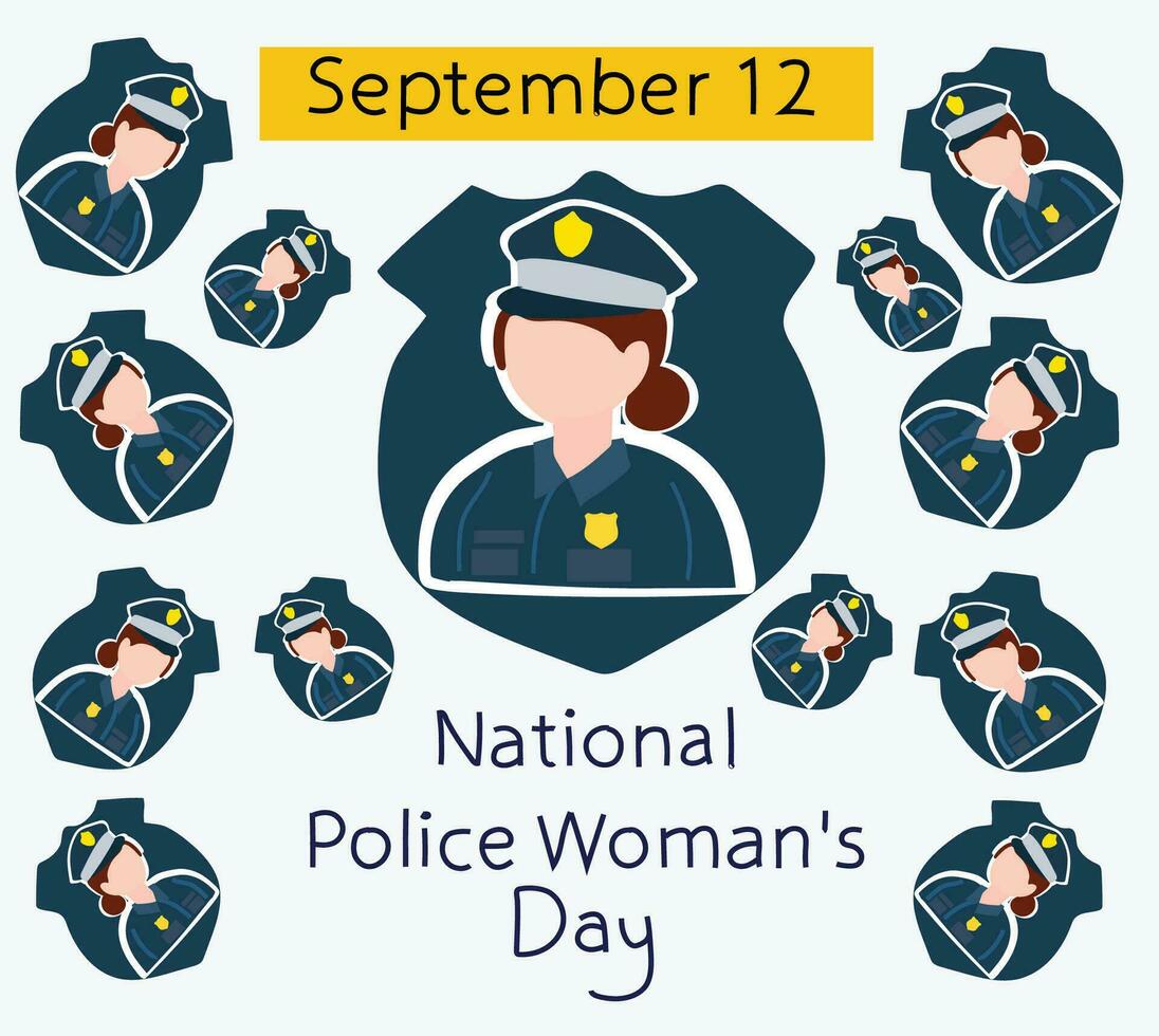 PrintNational Police Womans Day vector