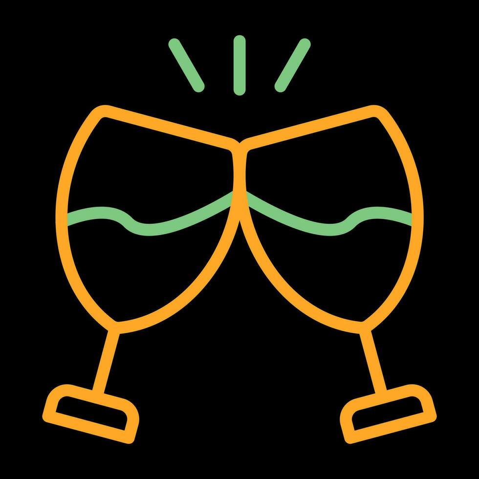Champagne toast Vector Icon