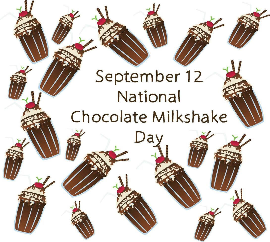 National Chocolate Milkshake Day 28315066 Vector Art at Vecteezy