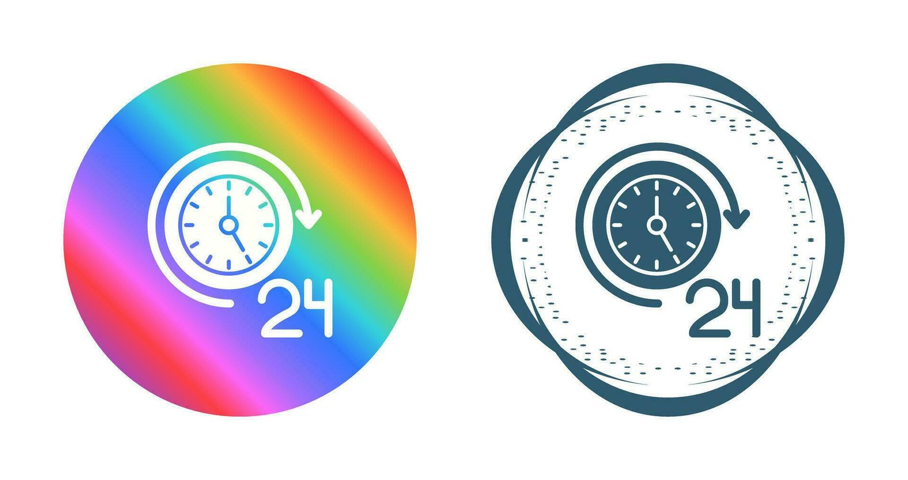 24 Hours Vector Icon