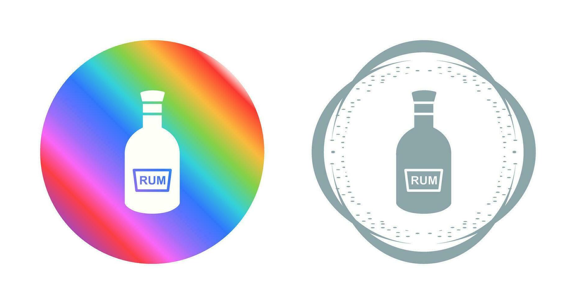 Bottle of Rum Vector Icon
