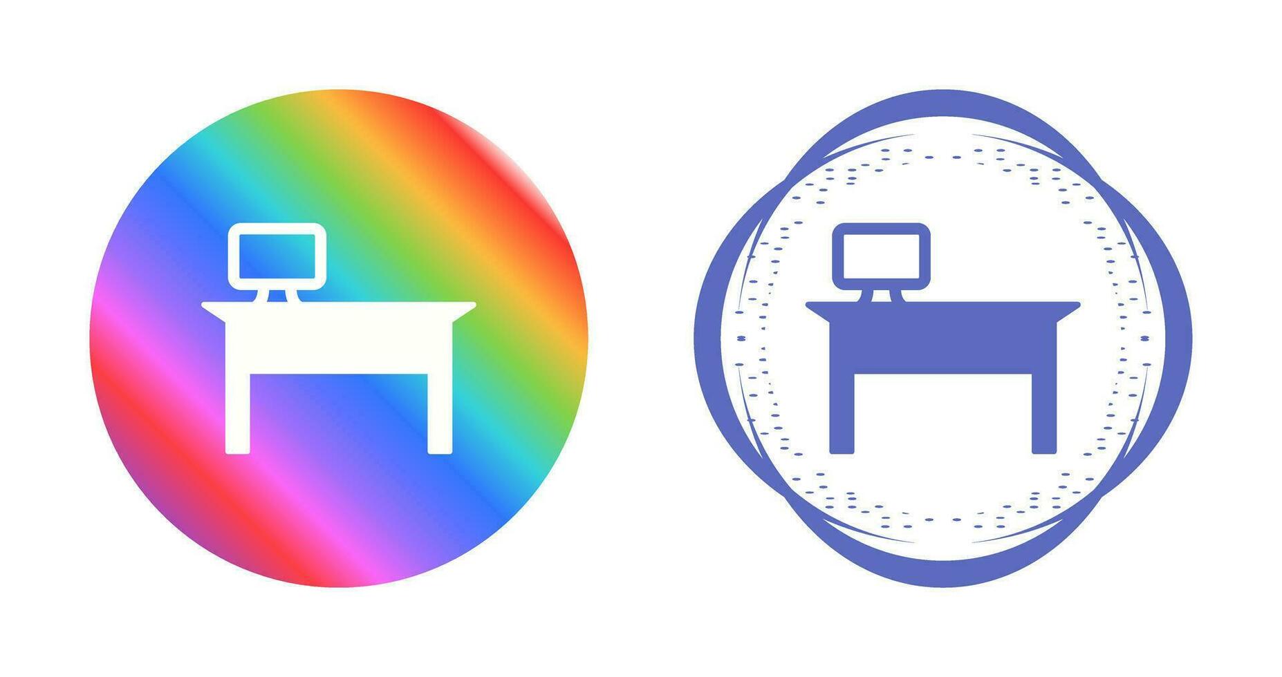 Office Desk Vector Icon