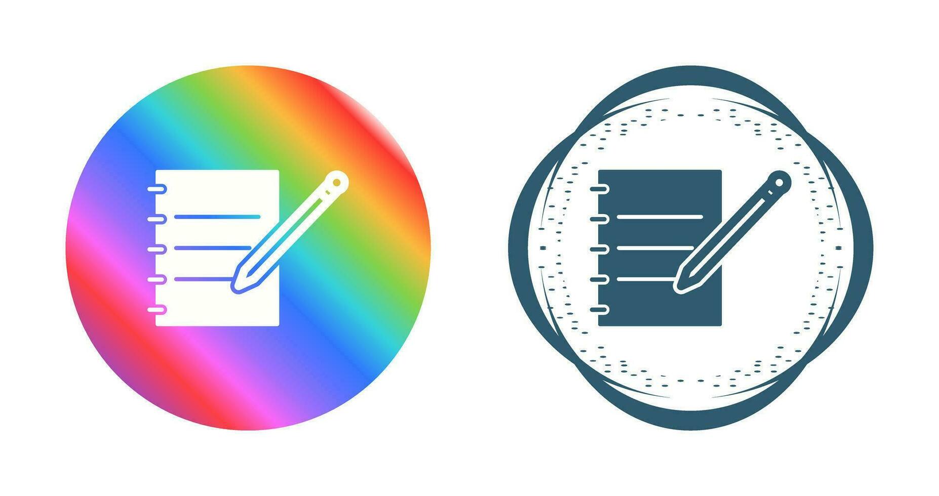 Notebook and Pen Vector Icon