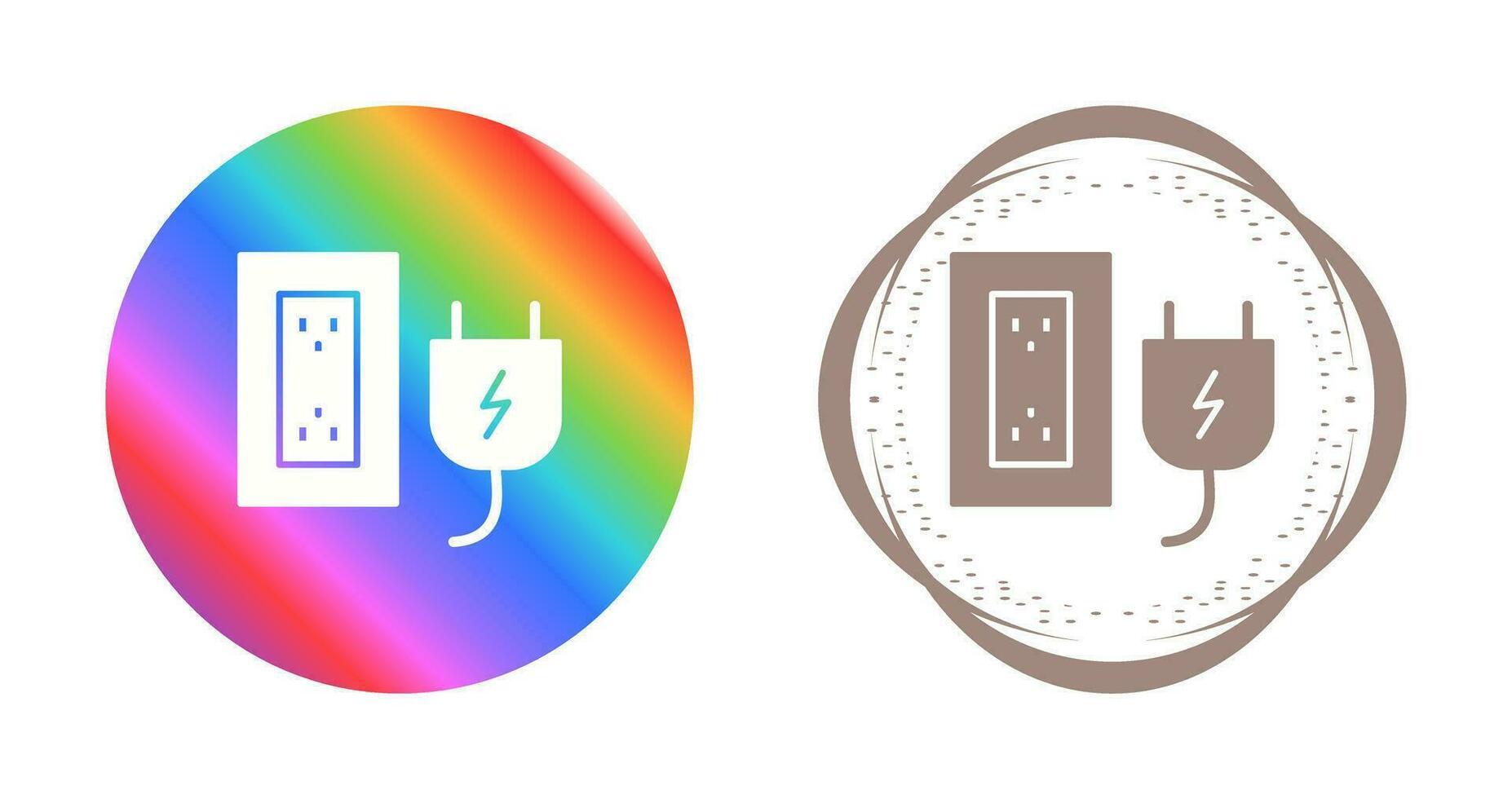 Plug and Socket Vector Icon