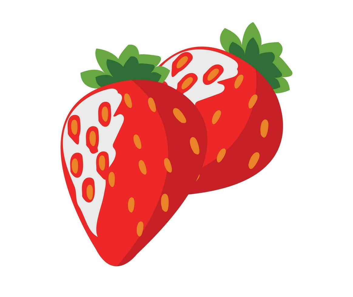 vector prepared and cleaned strawberry image