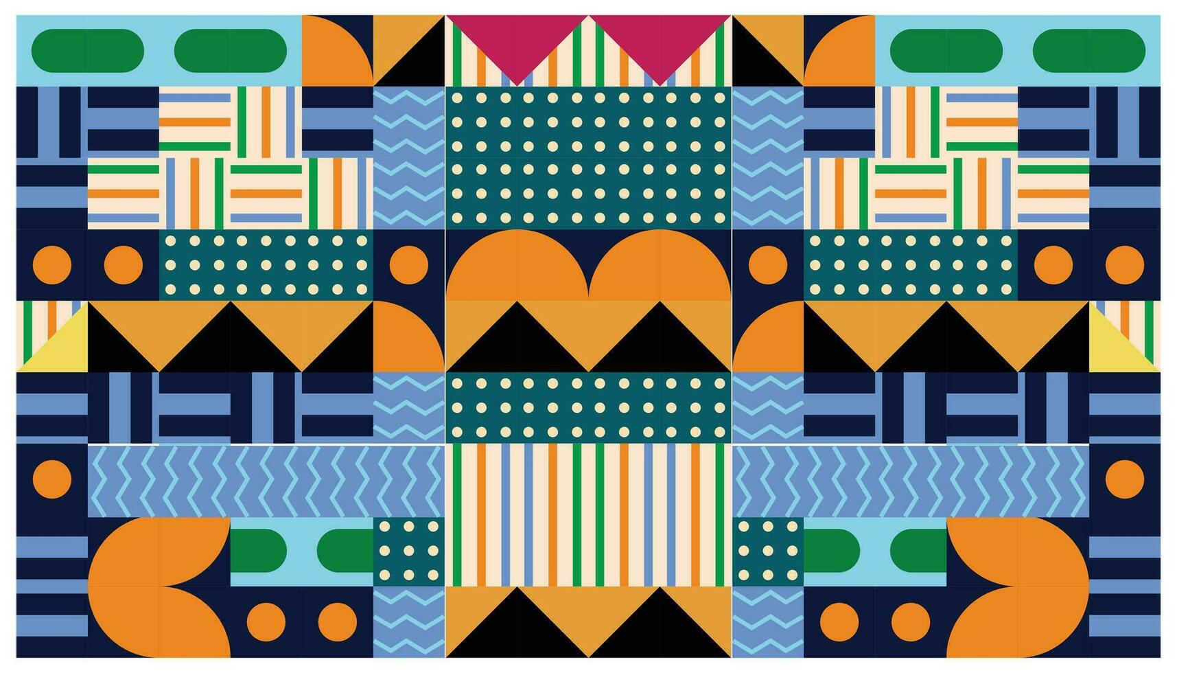 sin costura africano modelo con geométrico elementos en retro memphis estilo. tribal vector ornamento. étnico alfombra con galones azteca estilo. antiguo interiores moderno alfombras