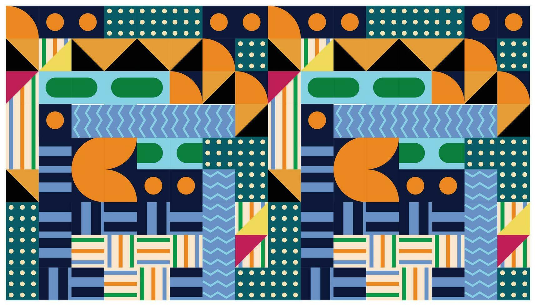 Seamless African pattern with geometric elements in retro memphis style. Tribal vector ornament. Ethnic carpet with chevrons. Aztec style. Ancient interiors. Modern rugs.