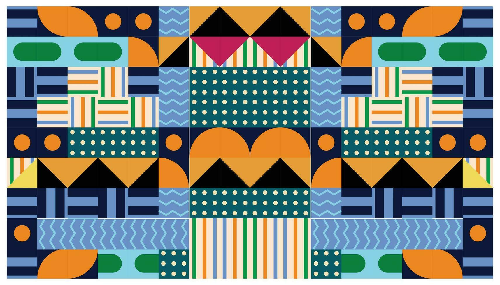 sin costura africano modelo con geométrico elementos en retro memphis estilo. tribal vector ornamento. étnico alfombra con galones azteca estilo. antiguo interiores moderno alfombras