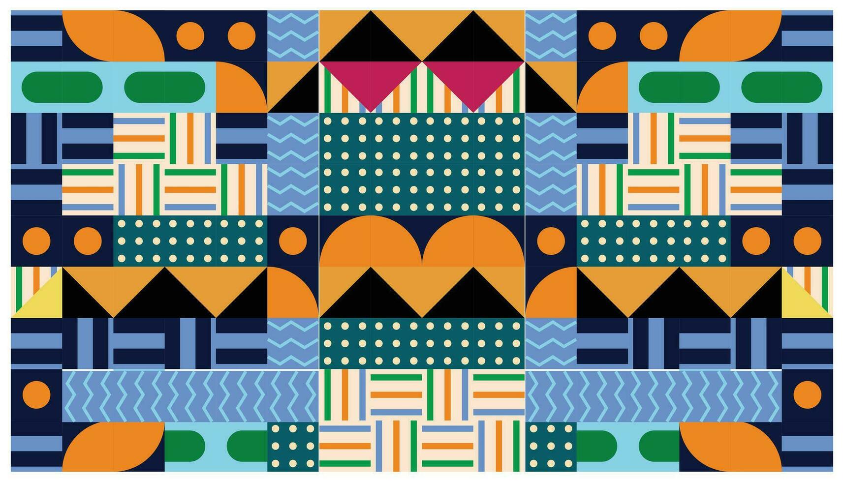 sin costura africano modelo con geométrico elementos en retro memphis estilo. tribal vector ornamento. étnico alfombra con galones azteca estilo. antiguo interiores moderno alfombras