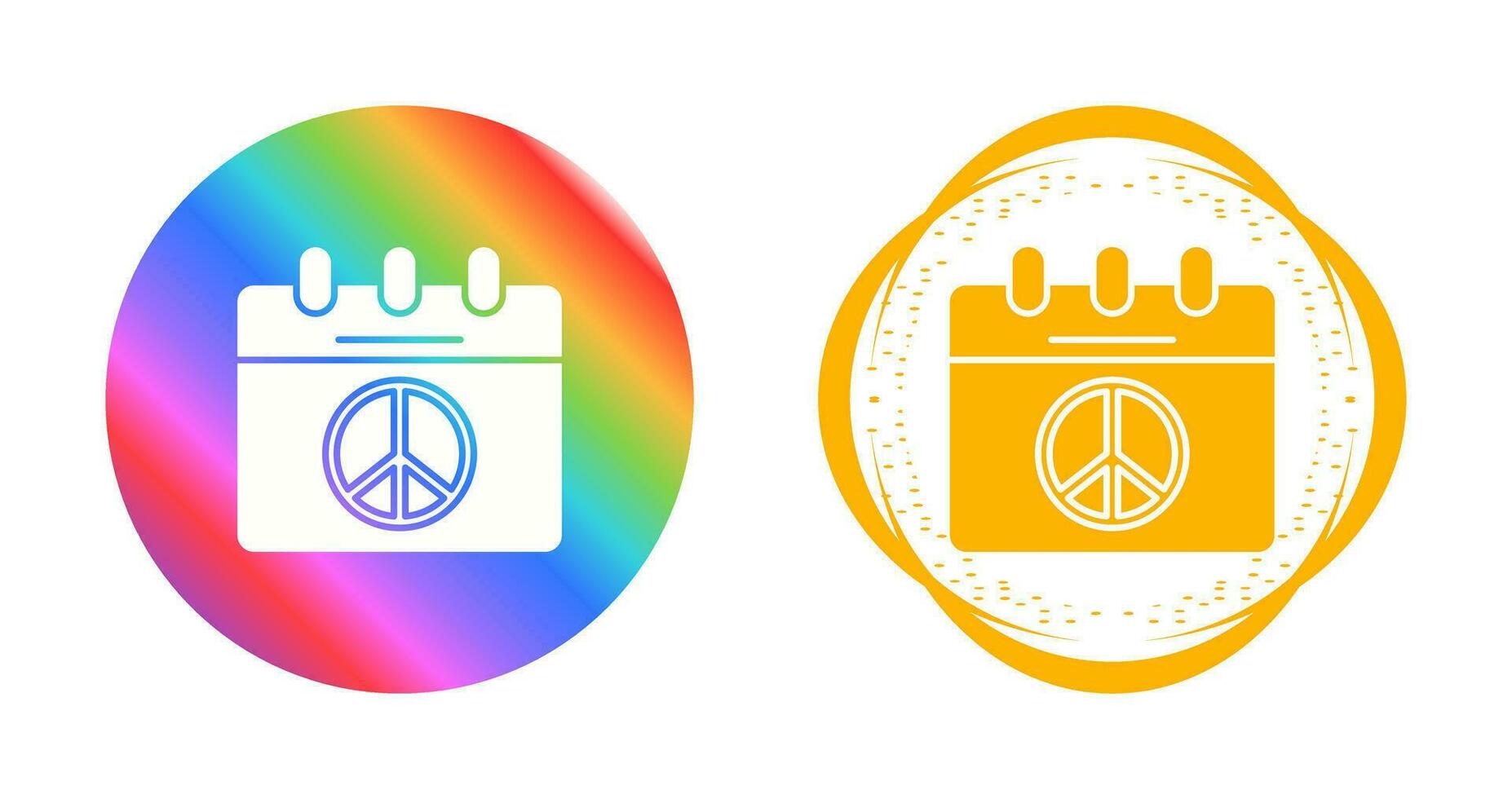 Peace Calendar Vector Icon