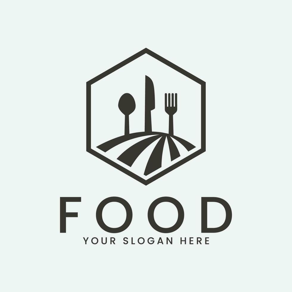 restaurant food logo vector illustration design